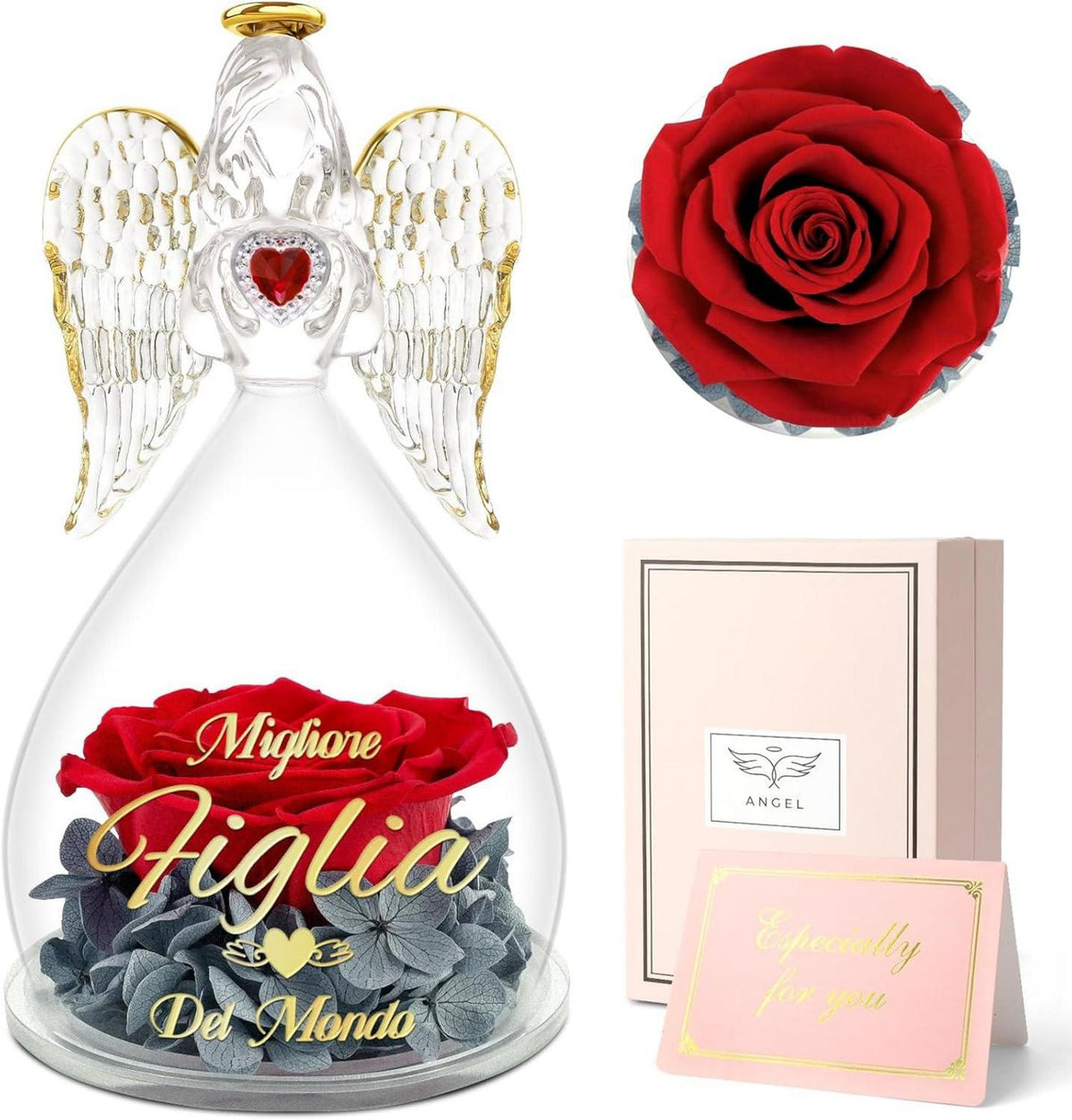 Ewige Rose Engel Figur Beste Mama Geschenk