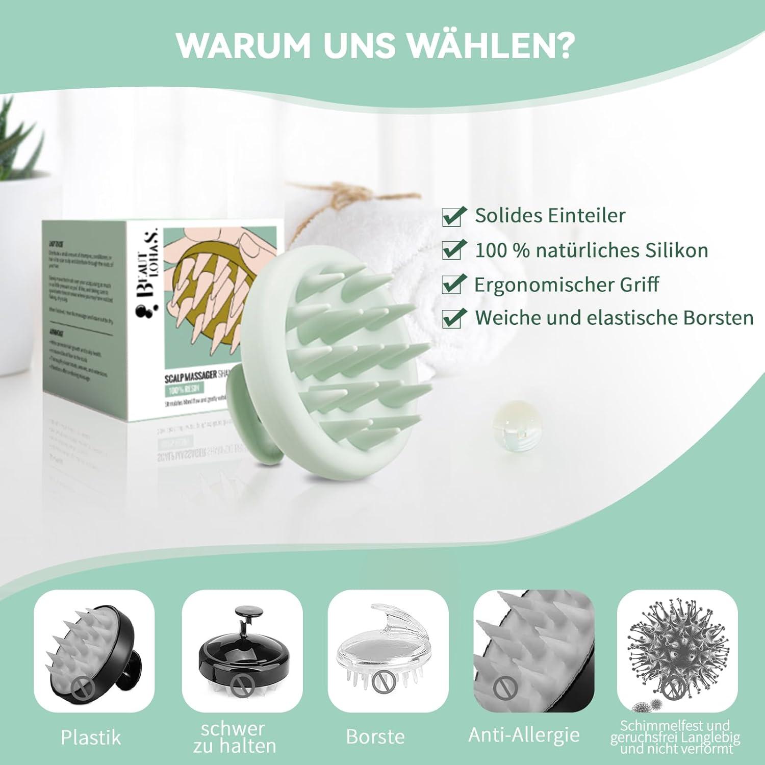 Kopfhautmassagebürste Silikon Shampoo- und Scalp-Massager