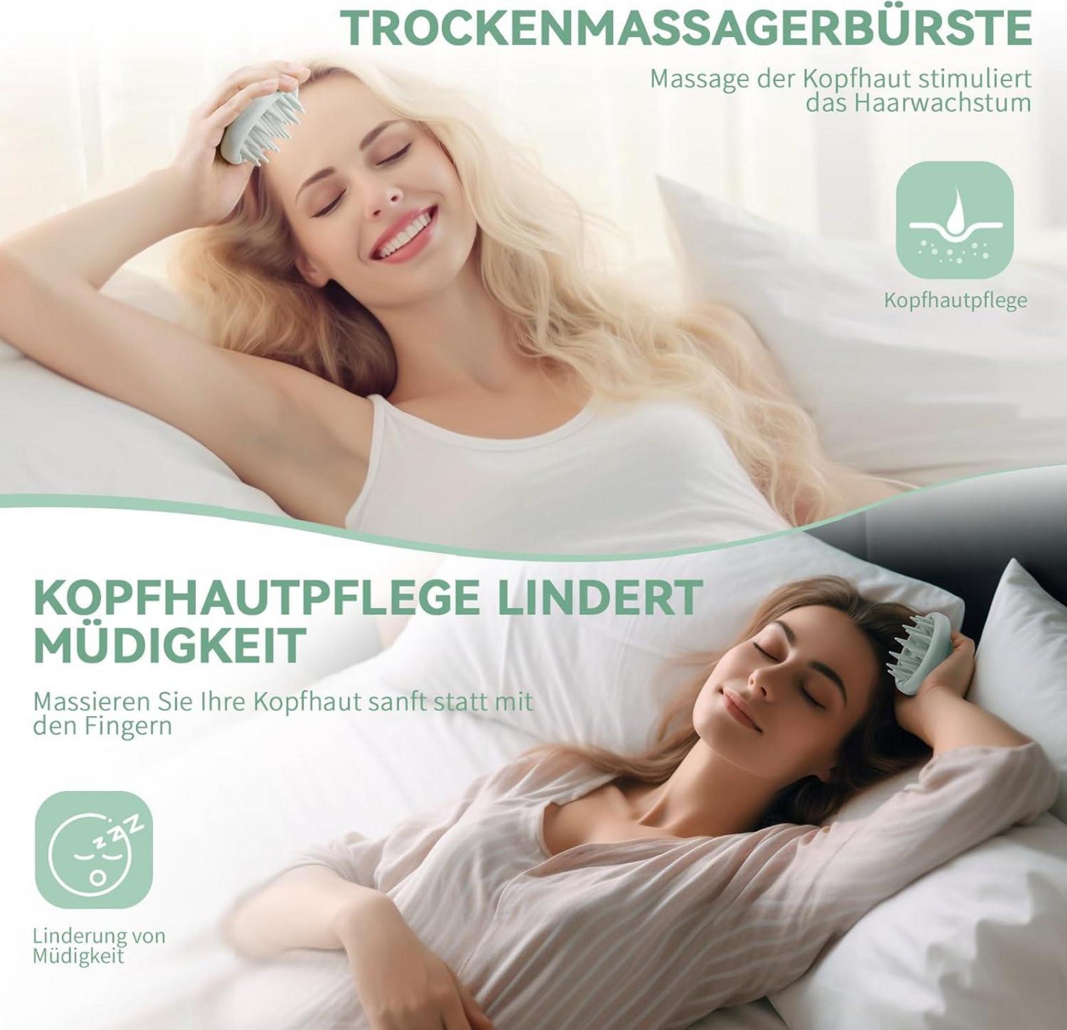 Kopfhautmassagebürste Silikon Shampoo Haarbürste Scalp Massager