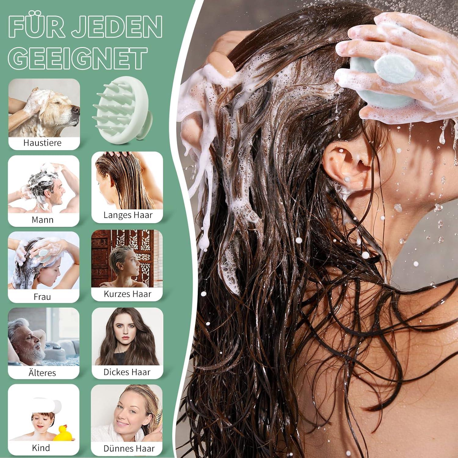 Kopfmassagebürste Silikon Shampoo Haarbürste Scalp Massager Peeling Haarwachstum