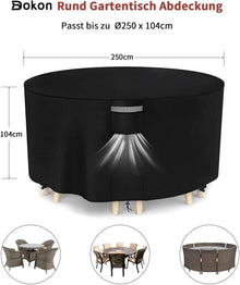 Gartenmöbel Abdeckung Winterfest 420D Oxford Rund Ø250x104cm