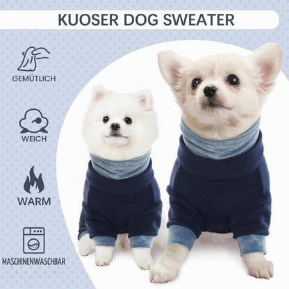 Hundepullover Fleece Rollkragenpullover für kleine Hunde