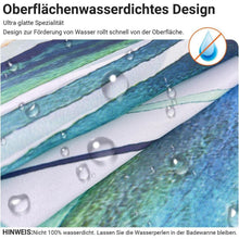 Duschvorhang Grün Blätter 240x200cm Waschbar Wasserdicht