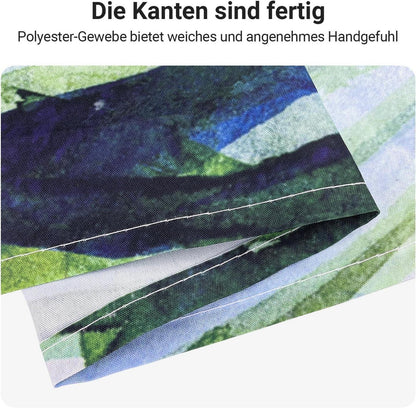 Lerores Duschvorhang 100x200cm Grün Blätter Wasserdicht Antischimmel Stoff