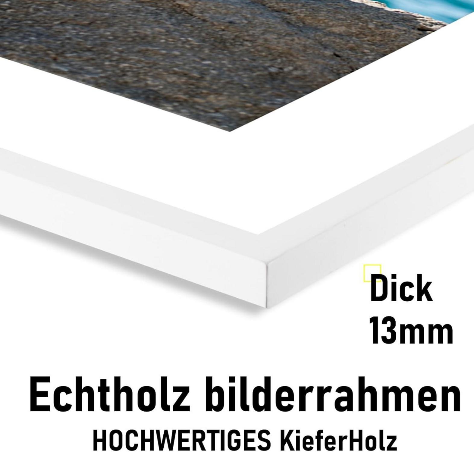 Kollyseek Bilderrahmen 30x40cm Echtholz Acrylglas Schwarz
