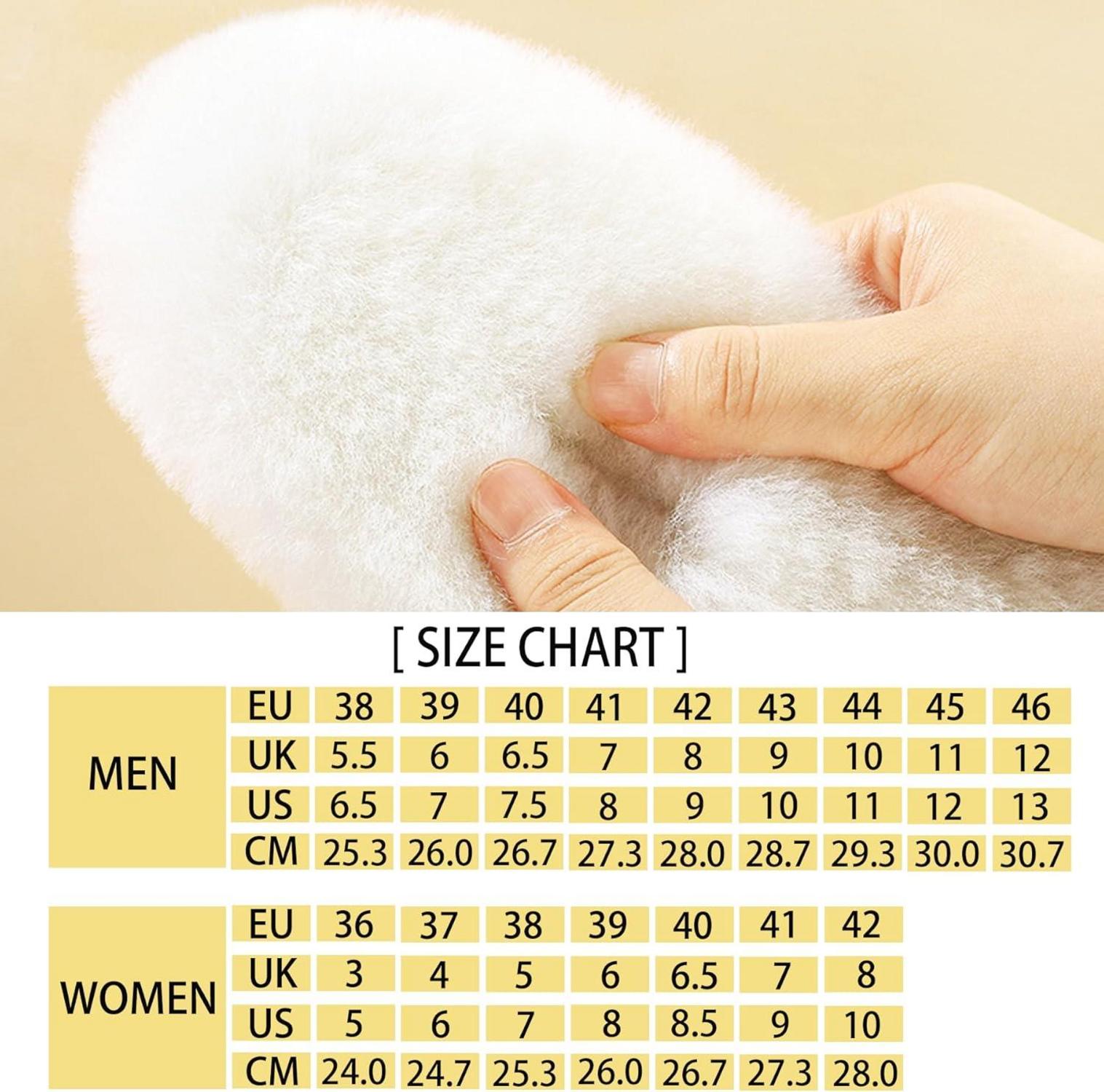 Lammfell Einlegesohlen Schaffell Winter Warm Schwarz 42EU