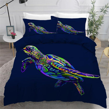 Meeresschildkröte Bettwäsche Set 135x200 cm - 4-teilig Mikrofaser