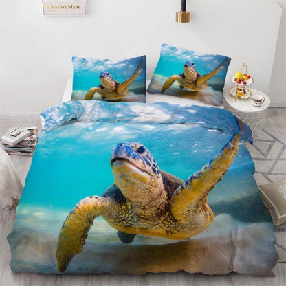 Meeresschildkröte Bettwäsche Set 135x200 cm - 4-teilig Mikrofaser