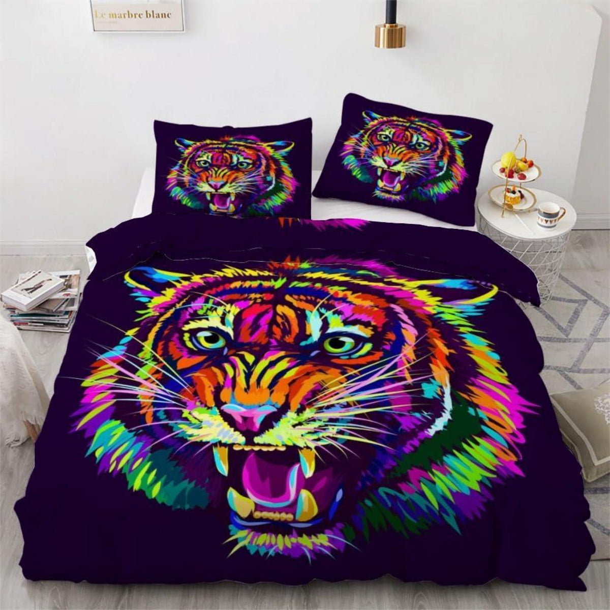 Tiger Kinderbettwäsche 135x200 cm 4-teilig Mikrofaser