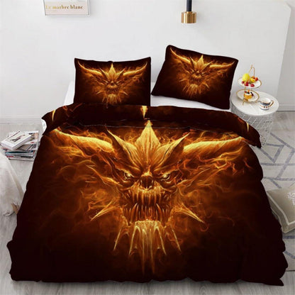 Drachen Kinderbettwäsche Set 135x200 cm - 4-teilig Mikrofaser