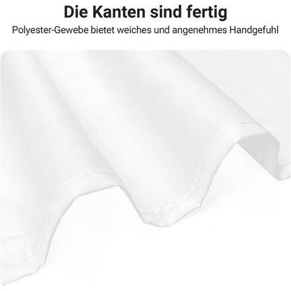 Duschvorhang Reinweiß 240x200cm Textil Wasserabweisend Waschbar