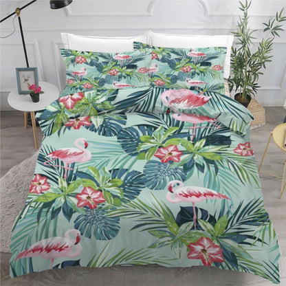 Flamingo Bettwäsche-Set 220x240 cm | 3-teilig Mikrofaser