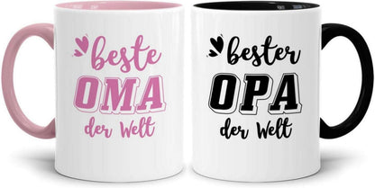 Oma und Opa Tassen Set, Beste Oma Bester Opa Geschenke
