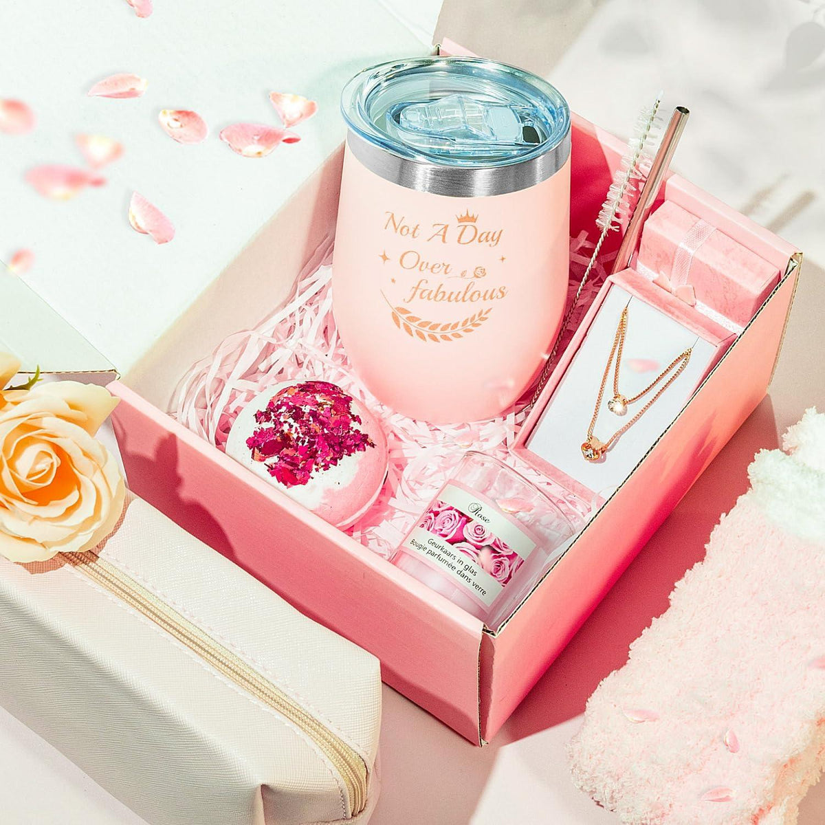 Lavendel Spa Geschenkbox für Frauen, Bad und