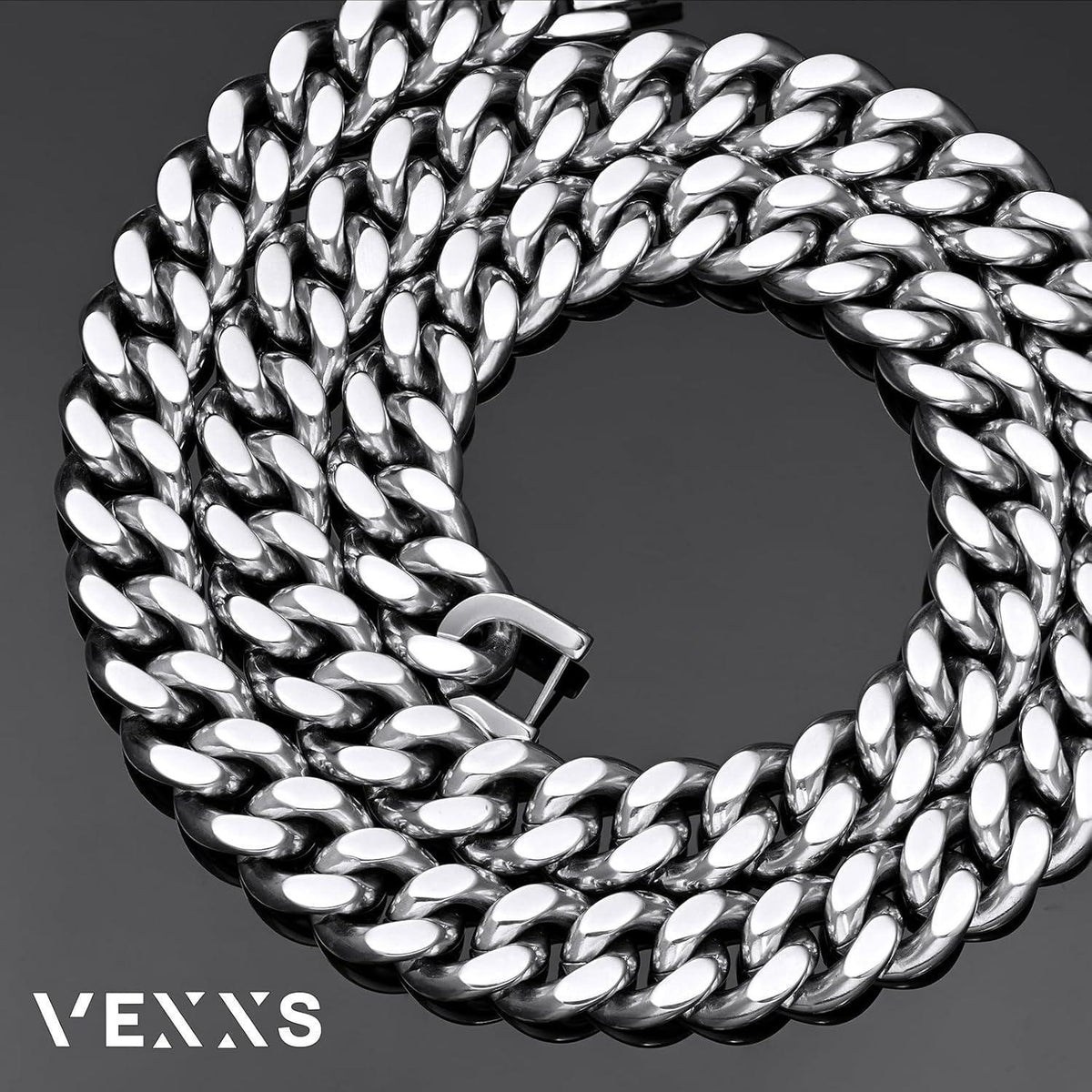 Herren Panzerkette 18 Karat Vergoldet Edelstahl 10/12mm, 46-66cm