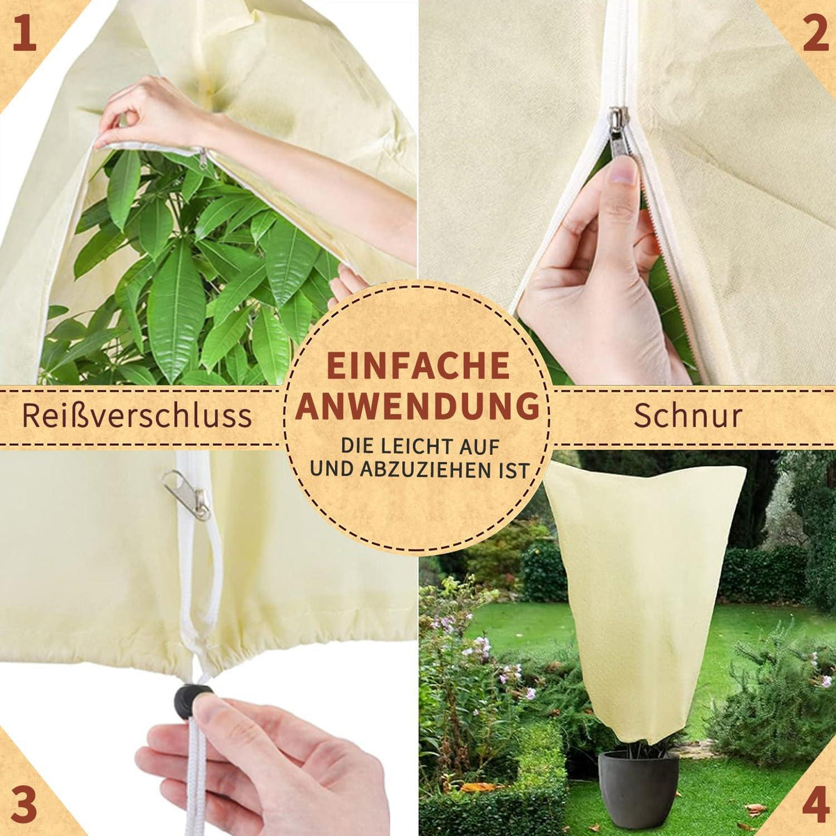 Winterschutz für Pflanzen 85 g/m² Atmungsaktiv Frostschutz 200x240cm