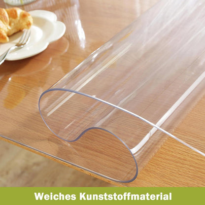 Transparente Tischfolie 100x210cm – Schutzfolie für Tisch & Co.