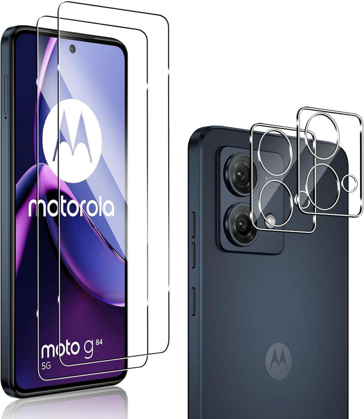 Displayschutz für Motorola Moto G84 5G Panzerglas 4er-Set