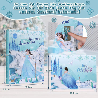 Adventskalender 2026 Schnee Thema Haarschmuck Mädchen 24