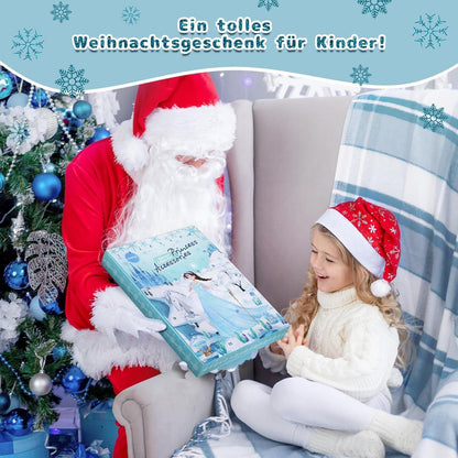 Adventskalender 2026 Schnee Thema Haarschmuck Mädchen 24