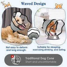 VavoPaw Halskrause Hund Leckschutz Op Weiche PVC Grau S