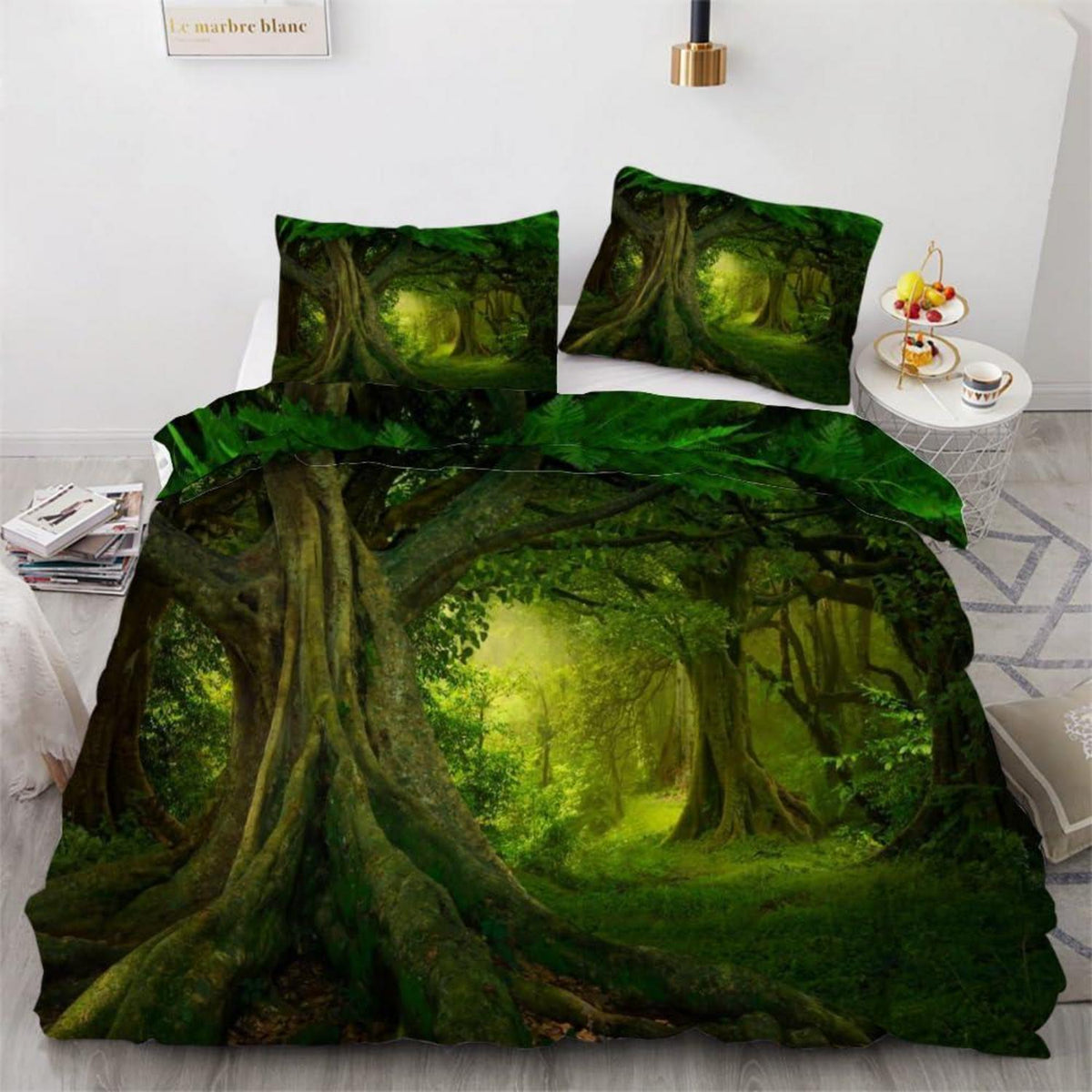 ROUSKI Kinderbettwäsche Wald 135x200 cm 4tlg. Mikrofaser