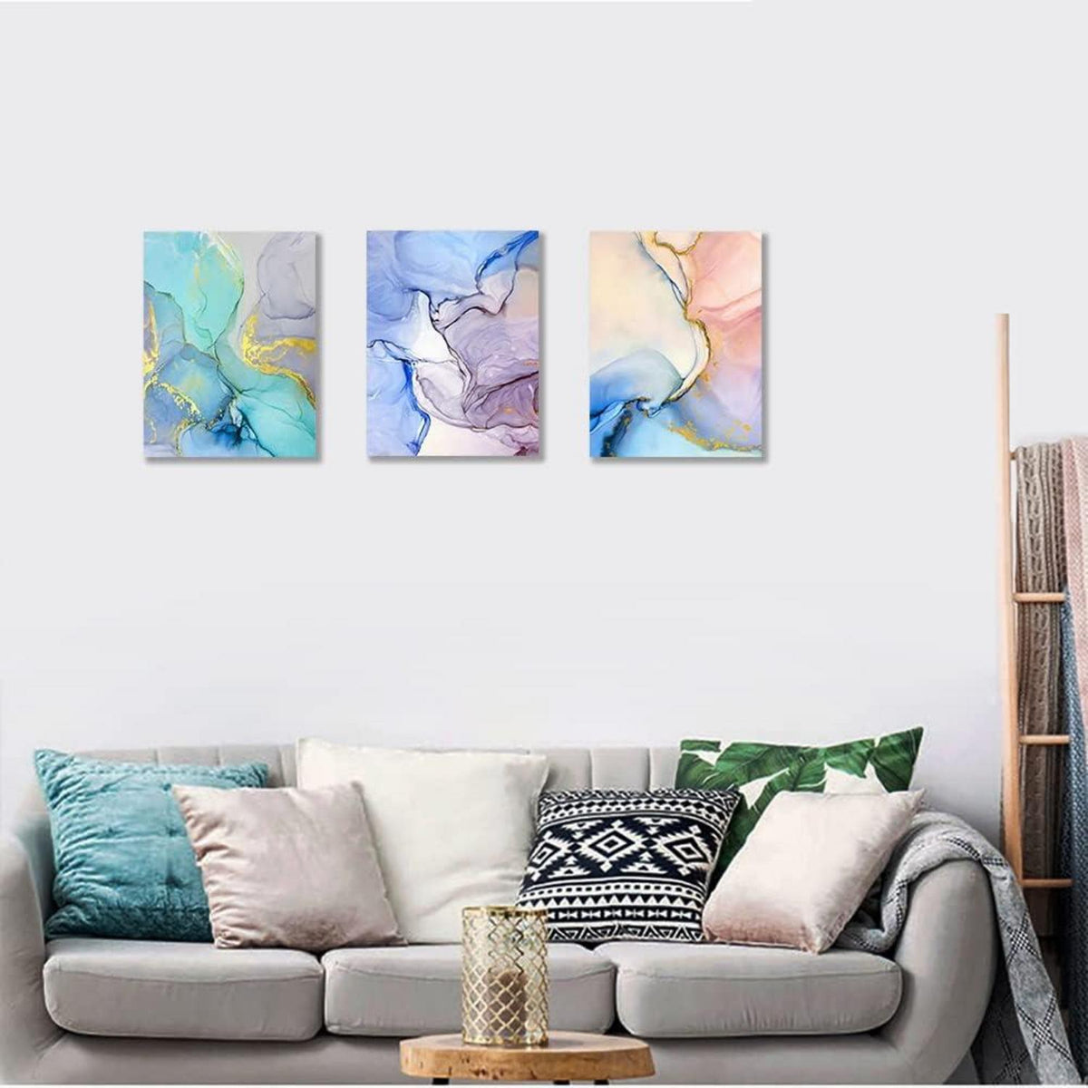 Abstrakte Wandbilder Marmor Bunt 40x30cm Wohnzimmer Schlafzimmer Bad