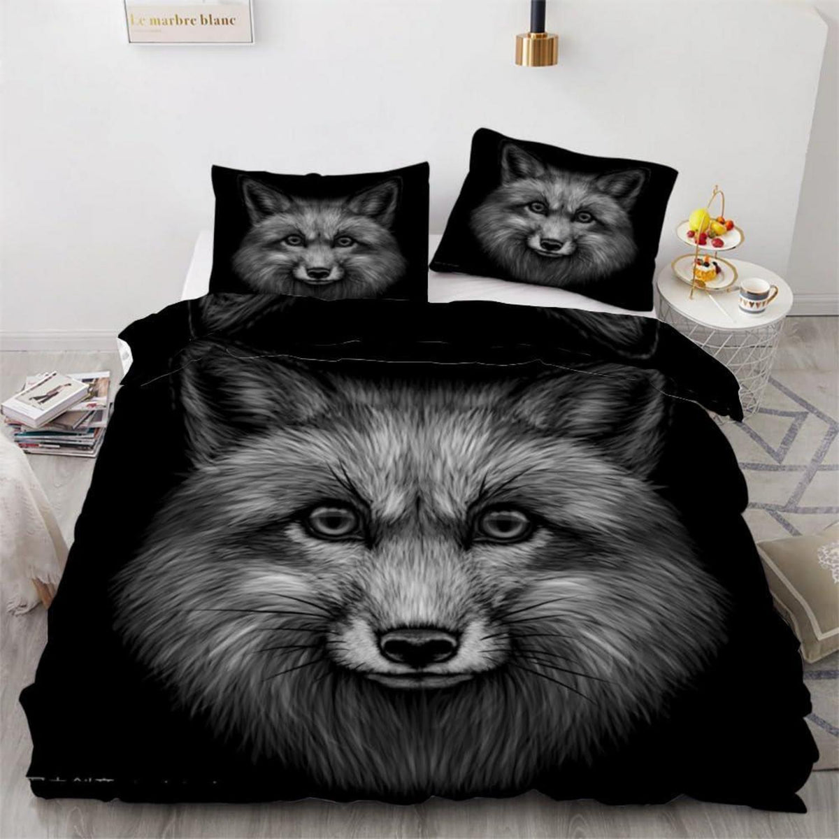Fuchs Kinderbettwäsche 135x200 cm 4tlg. Mikrofaser Wendebettwäsche