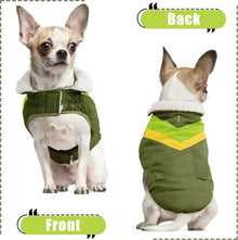 Hundemantel Warme Hunde Winterjacke Klettverschluss Armygrün