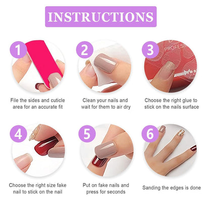 Kurze Eckige Acryl Nägel Weiß Rosa French Press On Nails