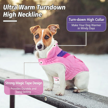 Hundemantel Winterjacke Große Hunde Klettverschluss Hoher Kragen Warme