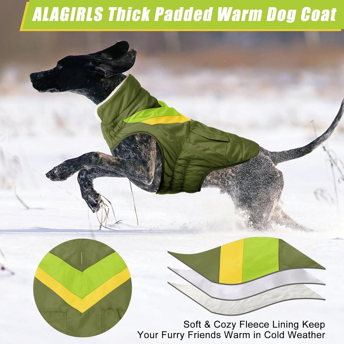 Hundemantel Warme Winterjacke für Große Hunde 7 Größen 23 Farben