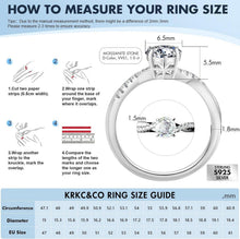 Moissanite Solitärring 1-2 Karat VVS1 D, 925 Silber Weißgold