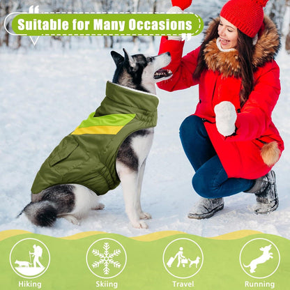 Hundemantel Winterjacke Große Hunde Warm Klettverschluss Reflektorstreifen 3XL