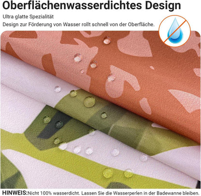 Duschvorhang 240x200cm Sonne Blätter