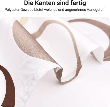 Duschvorhang 150x180cm Kamelfarbe Kreis Textil Wasserabweisend Polyester