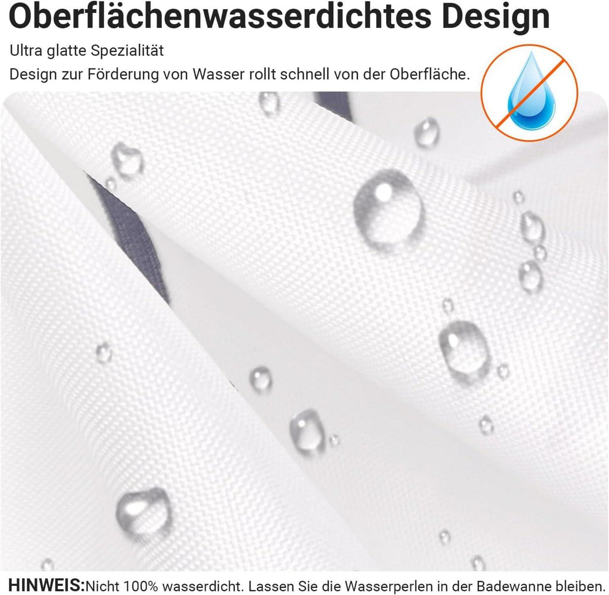 Duschvorhang Weizenohr 180x200cm Antischimmel H200 B180 cm
