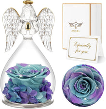 Ewige Rose Engel Glaskuppel Geschenk Muttertag Handgefertigte Blume