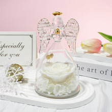 Ewige Rose Engel Figur Glaskuppel Geschenk Muttertag
