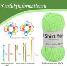 T-Shirt-Garn-Set 100g 4er-Pack Baumwolle Häkelgarn-Set grün