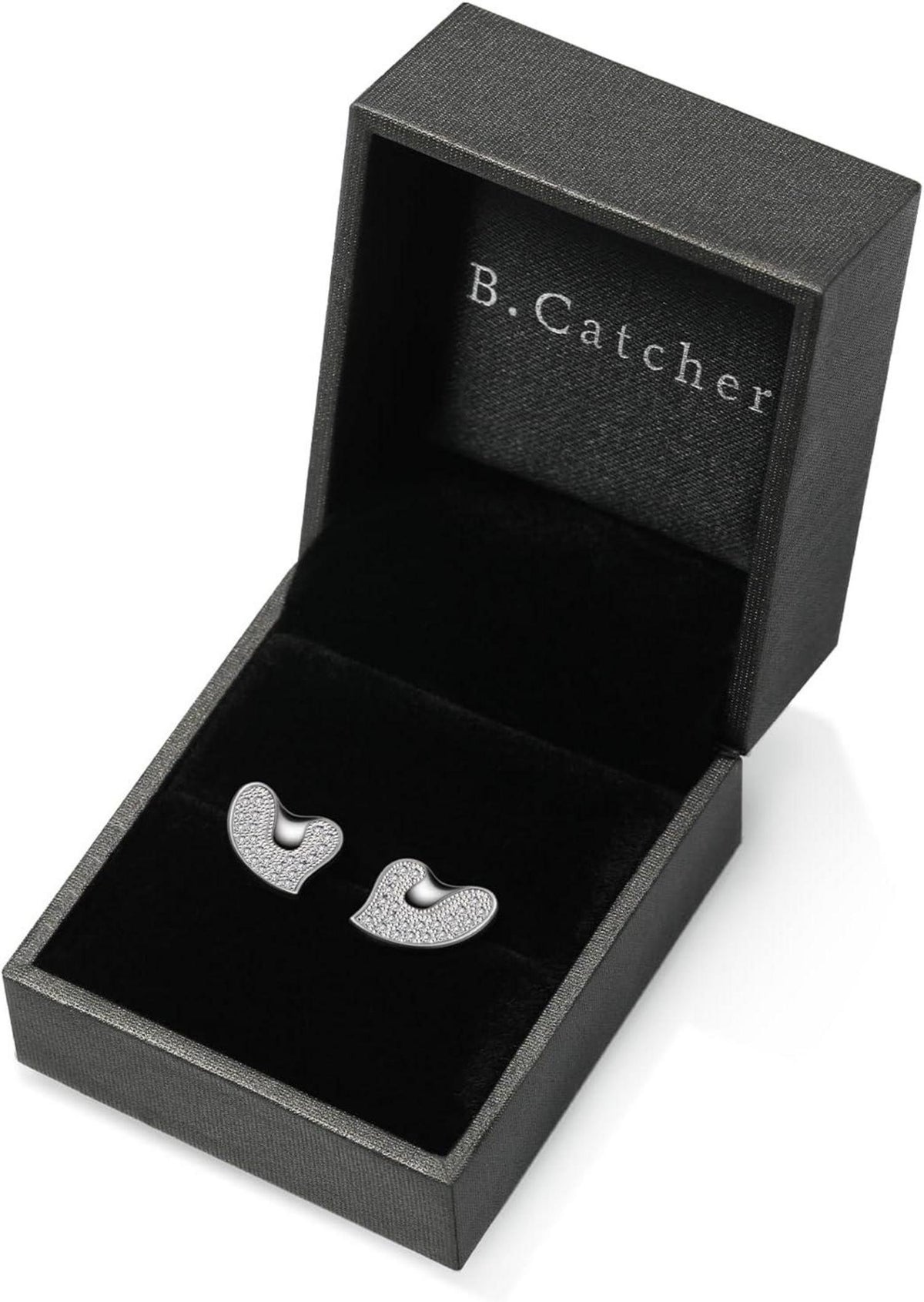 B.Catcher 925er-Sterlingsilber Schmuckset Anhänger-Ohrringe Herz