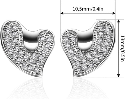 B.Catcher 925er-Sterlingsilber Schmuckset Anhänger-Ohrringe Herz