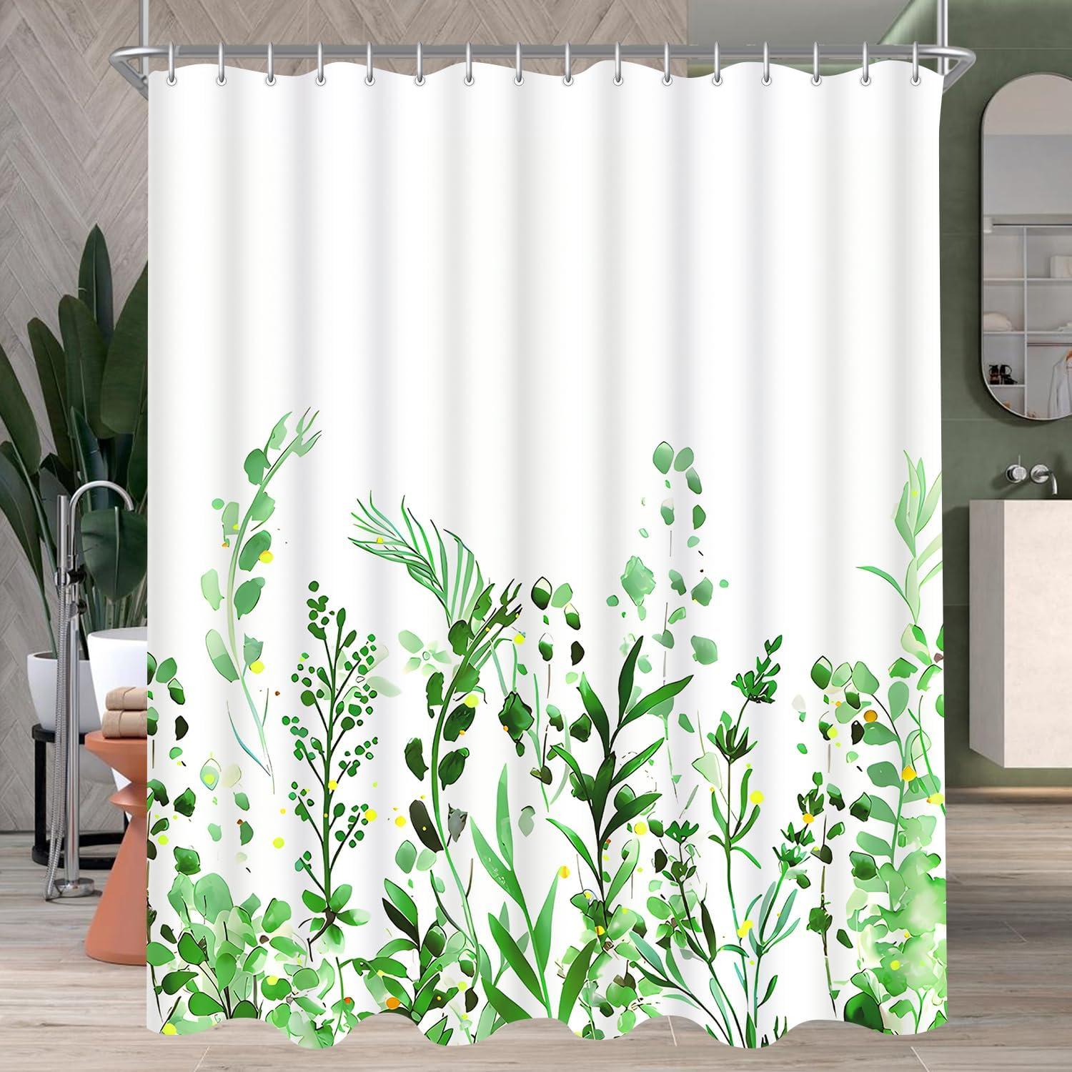 Duschvorhang Blumen Antischimmel Wasserdicht Waschbar Ösen 240x180cm