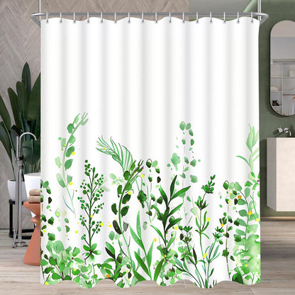 Duschvorhang Blumen Antischimmel Wasserdicht Waschbar Ösen 240x180cm