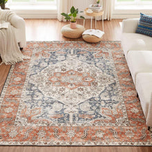 Waschbarer Teppich Vintage Orient-Design 200x290CM Orange