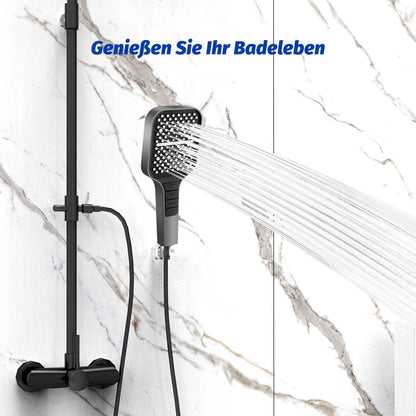 VEHHE Duschkopf Regendusche 7 Strahlarten Stopptaste Grau