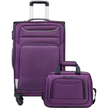 COOLIFE Koffer Set 2tlg Lila+Silber 65x43x28cm 38x26x17cm