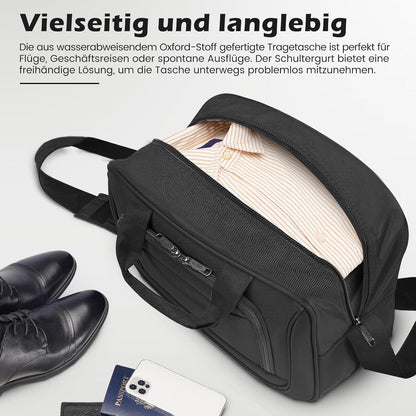 COOLIFE Koffer-Set 4tlg Stoffkoffer Handgepäck TSA-Schloss Schwarz+Rot