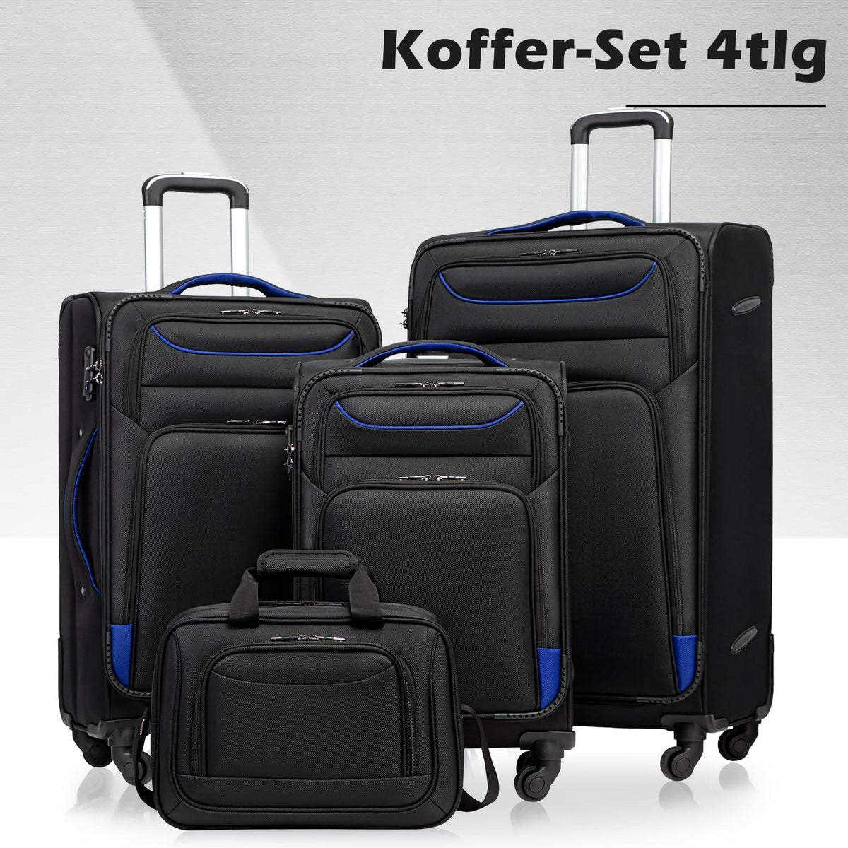 COOLIFE Koffer Set 4 Rollen Handgepäck TSA-Schloss