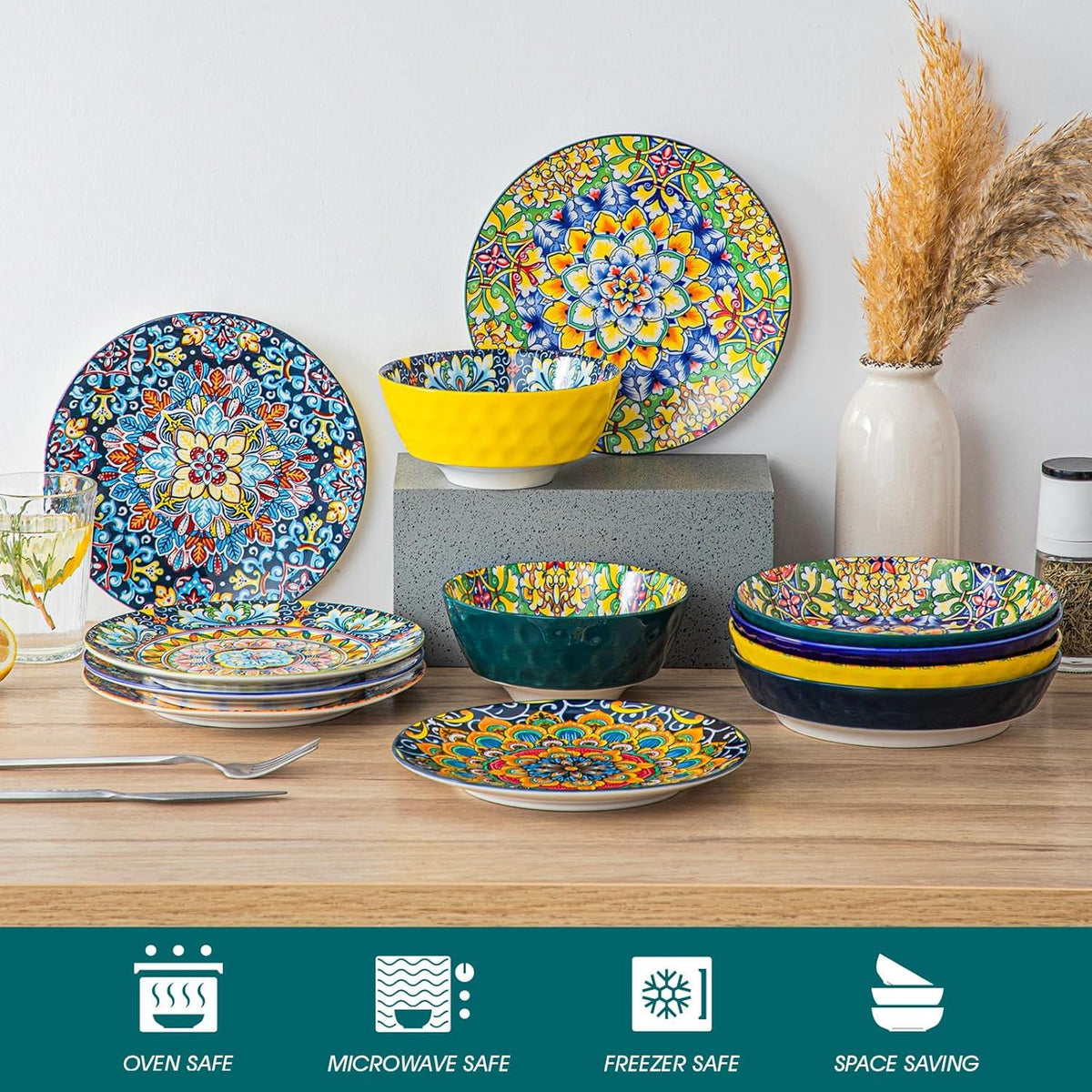 Vancasso Salatteller Set Porzellan Boho Design